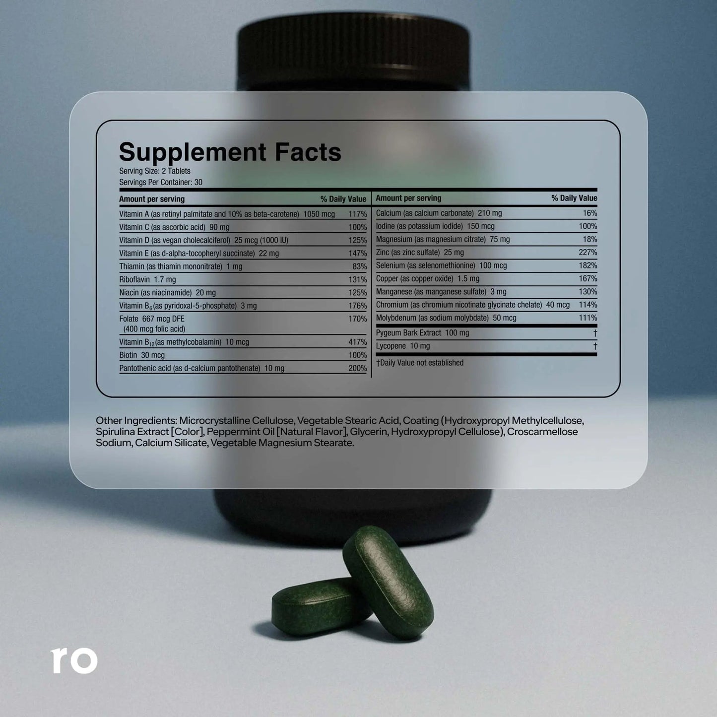 Ro Daily Multivitamin for Men | Supports Physical Activity, Brain + Heart Health, and Immune System with 23 Key Nutrients Including Calcium RoBuy Supplements Australia