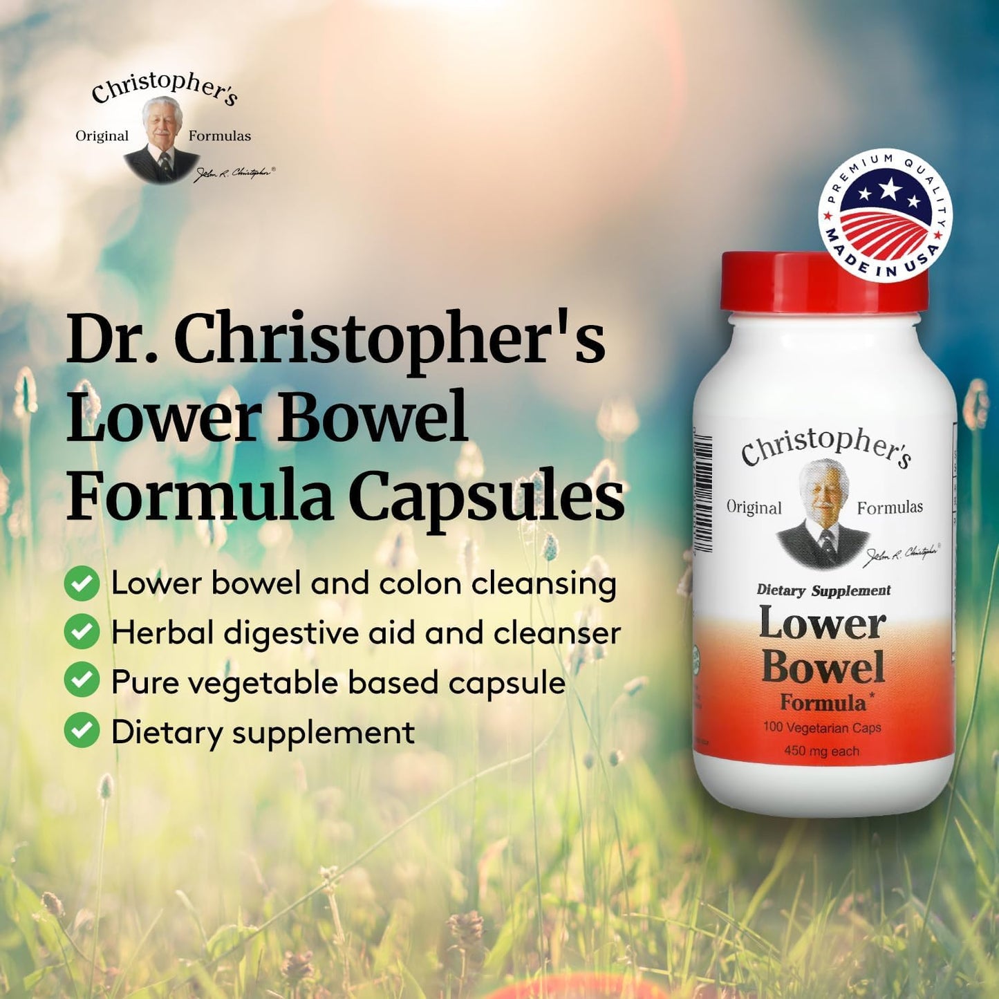 Dr. Christopher's Lower Bowel Cleanse Formula Capsules - Herbal Laxative Colon Dr. Christopher'sBuy Supplements Australia