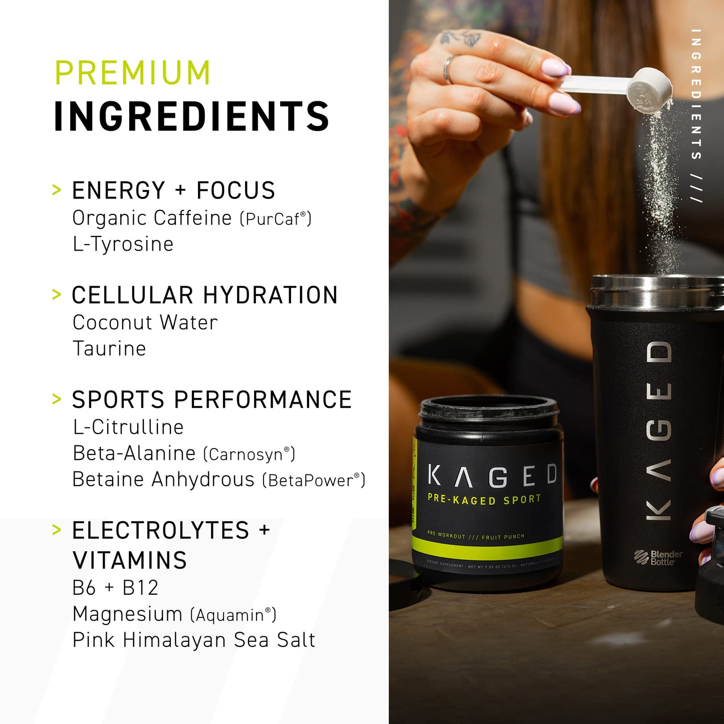 Kaged Athletic Sport Pre Workout Powder | Mango Lime | Energy Supplement for Endurance KagedBuy Supplements Australia