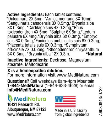 MediNatura Whole Body + Joints Bundle T-Relief Arnica +12 Natural Arthritis Pain Tablets 100ct + T-Relief Arnica +12 Natural Pain Relieving Tablets 100ct MediNaturaBuy Supplements Australia