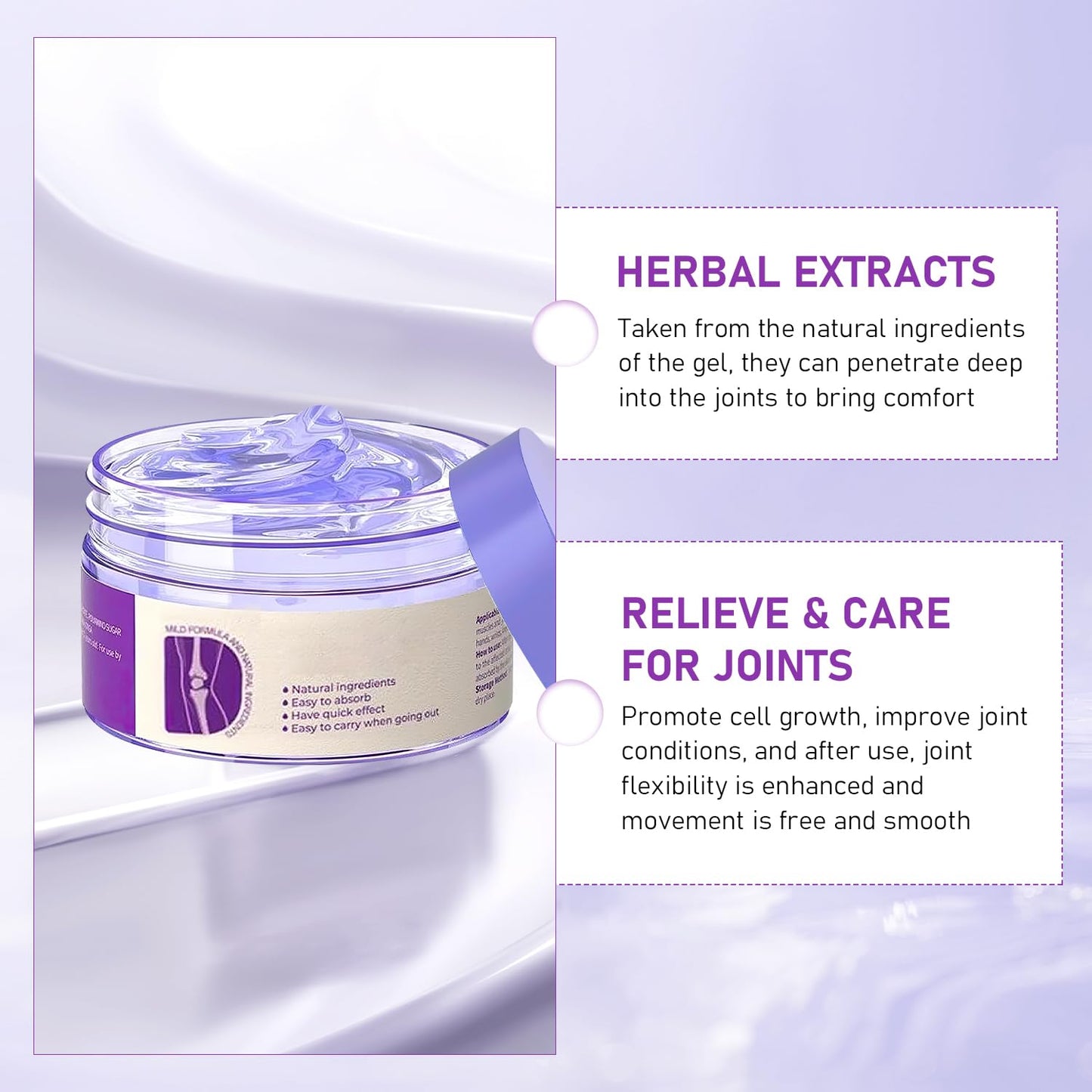 Soothing Relief Massage Gel, Joint Gel Purple Gel Cooling Activities Throughout The Body, Soothing Knees, Lumbar, Neck, Back, Shoulders, Hands, and Feet iaredonBuy Supplements Australia