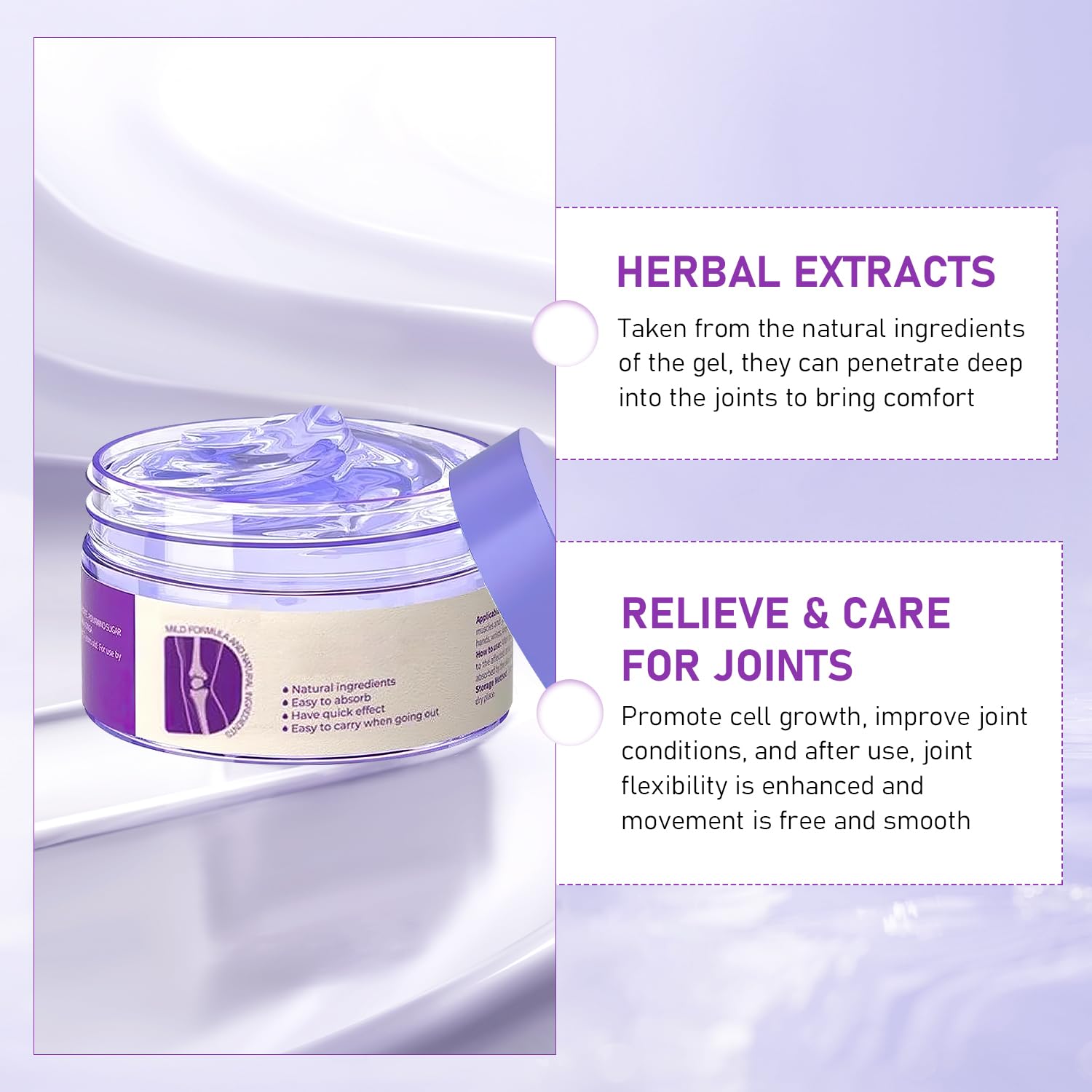 Soothing Relief Massage Gel, Joint Gel Purple Gel Cooling Activities Throughout The Body, Soothing Knees, Lumbar, Neck, Back, Shoulders, Hands, and Feet iaredonBuy Supplements Australia