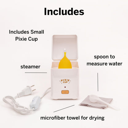 Pixie Menstrual Cup Steamer Sterilizer with A Small Period Cup - Ranked 1 for Most Comfortable Reusable Pixie CupBuy Supplements Australia