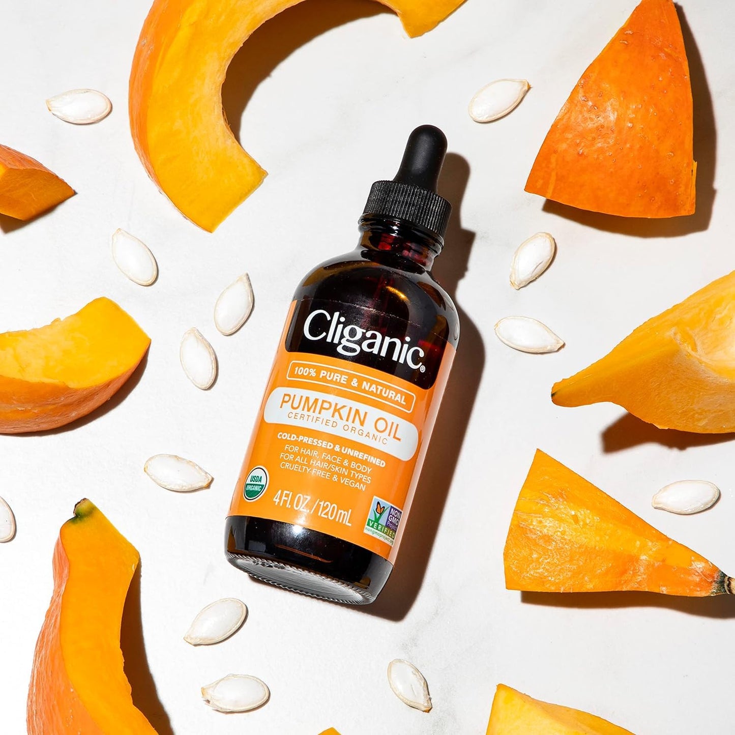 Cliganic Organic Pumpkin Seed Oil, 100% Pure - For Face & Hair | Natural Cold Pressed Unrefined CliganicBuy Supplements Australia