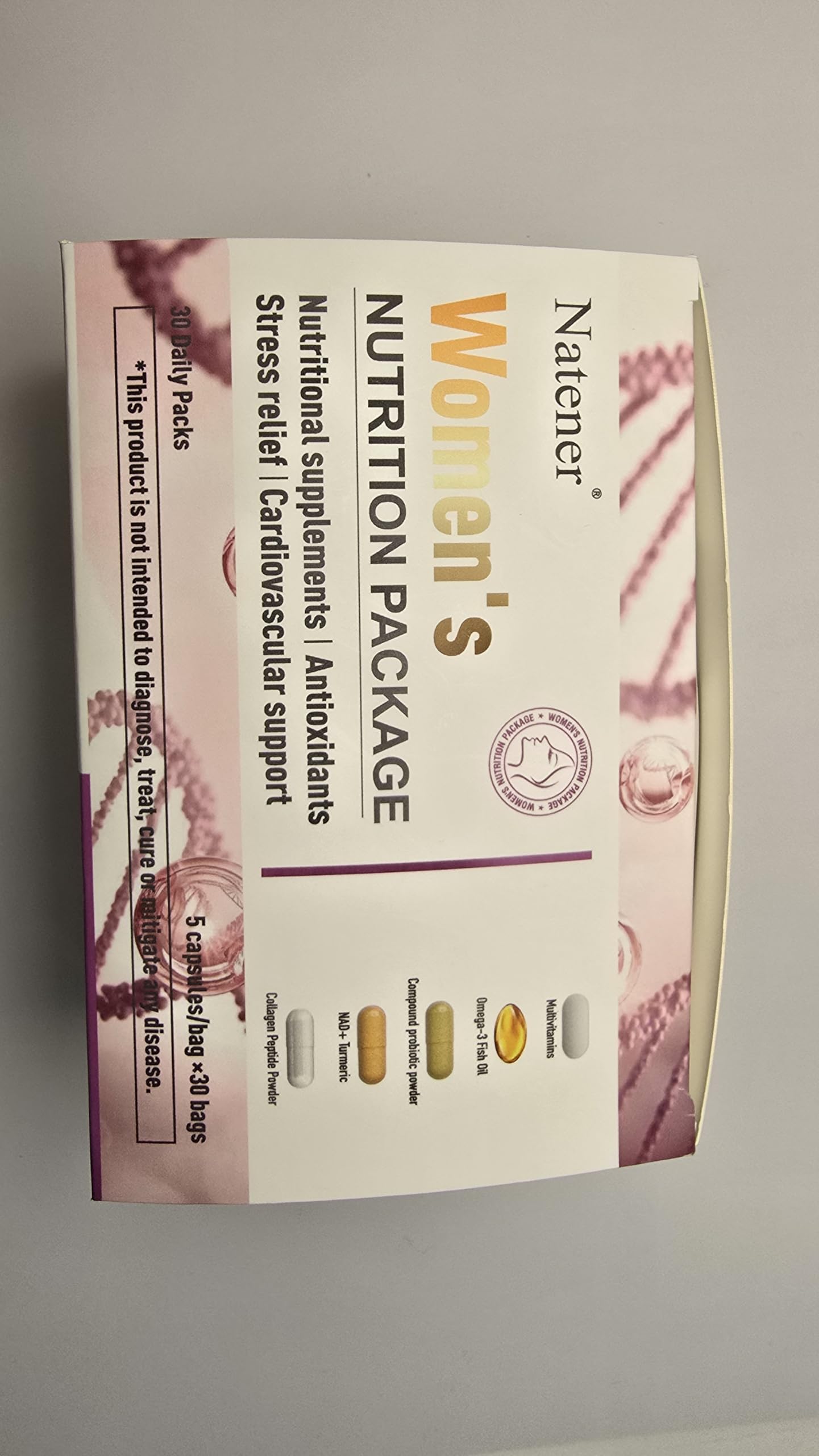 Natener 6 in 1 Women Vaginal Probiotics, 80B CFU Lactobacillus + 800mg Omega-3 + 250mg NAD+ + 179.5mg Vitamin C Promote Healthy Vaginal Odor & Vaginal Flora LLVYUOBuy Supplements Australia