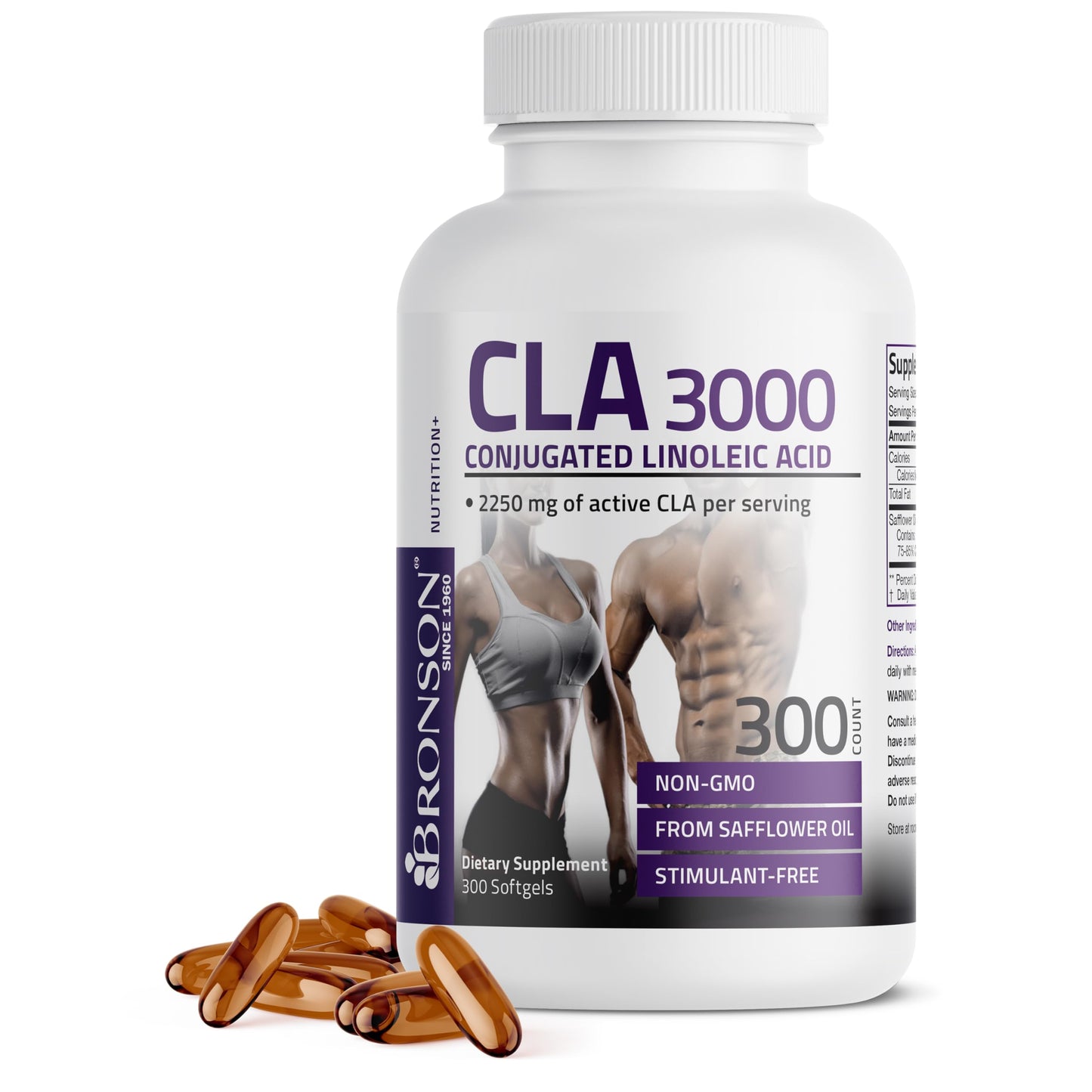 Bronson CLA 3000 Extra High Potency Supports Healthy Weight Management Lean Muscle Mass Non-Stimulating