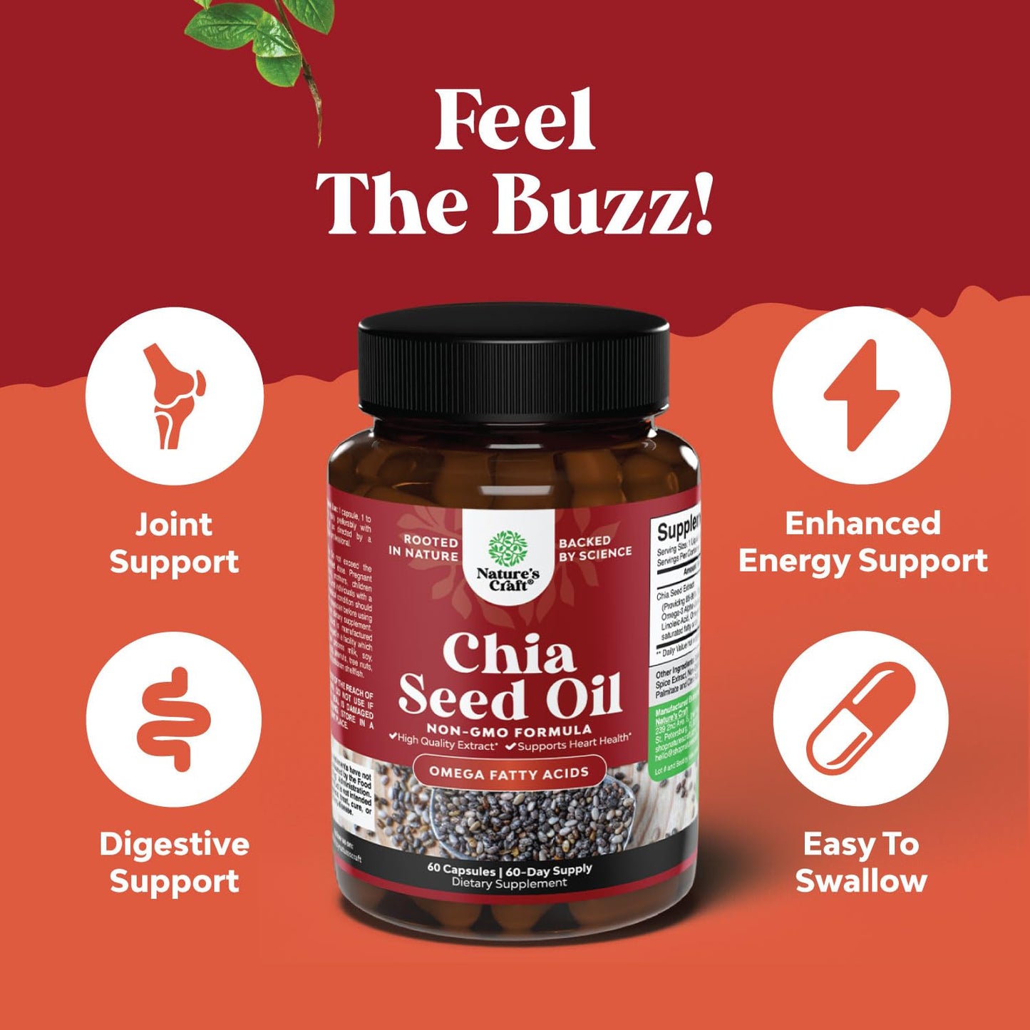 Chia Seed Oil Supplement for Weight Loss and Energy Natural Superfood Protein Metabolis Natures CraftBuy Supplements Australia