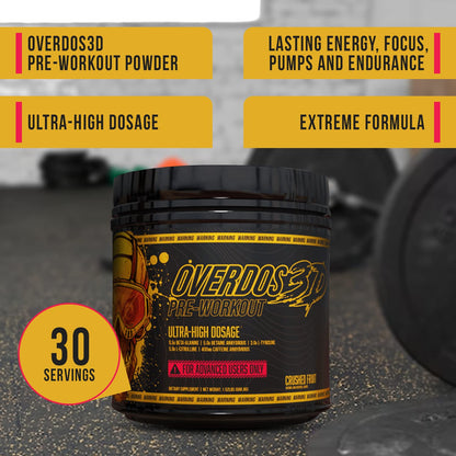 OVERDOS3D Pre-Workout Powder | Ultra-High Dosage | for Advanced Users ONLY Heath SecretBuy Supplements Australia