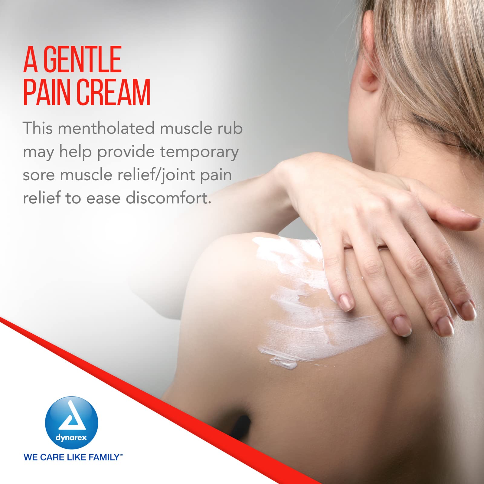 Dynarex DynaRub Cream - Mentholated Topical Muscle Pain Relief Cream - 10% Menthol, 15% Methyl Salicylate - Helps Soothe Joint Swelling & Soreness - Cooling, Non-Greasy Formula - 3oz, 1 Tube DynarexBuy Supplements Australia