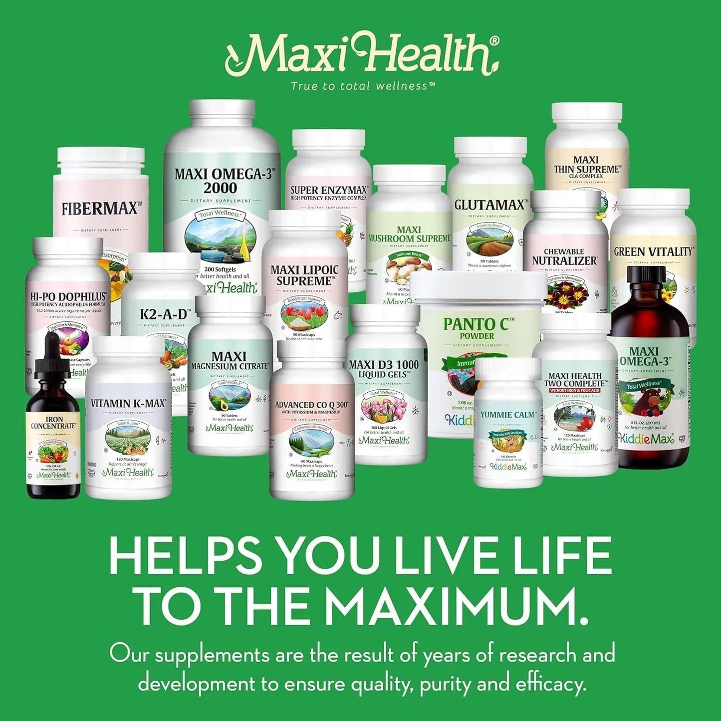 Maxi Health Chewable Multivitamin for Kids, Teens and Adults - Cherry Chewable Vitamins for Adults & Children Maxi Health