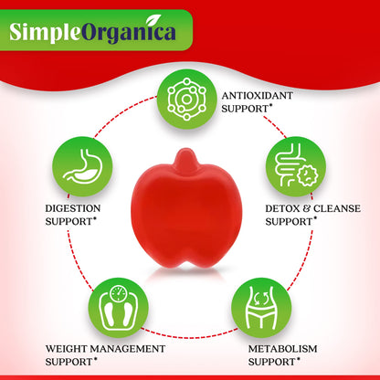 USDA Organic Apple Cider Vinegar Gummies with The Mother. AVC Keto Gummy Vitamins Simple OrganicaBuy Supplements Australia
