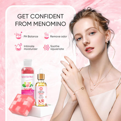 Feminine Wash & Yoni Oil & Yoni Soap Bar Set for Women, 1 Fl.Oz Natural Feminine Oil, Feminine MENOMINOBuy Supplements Australia