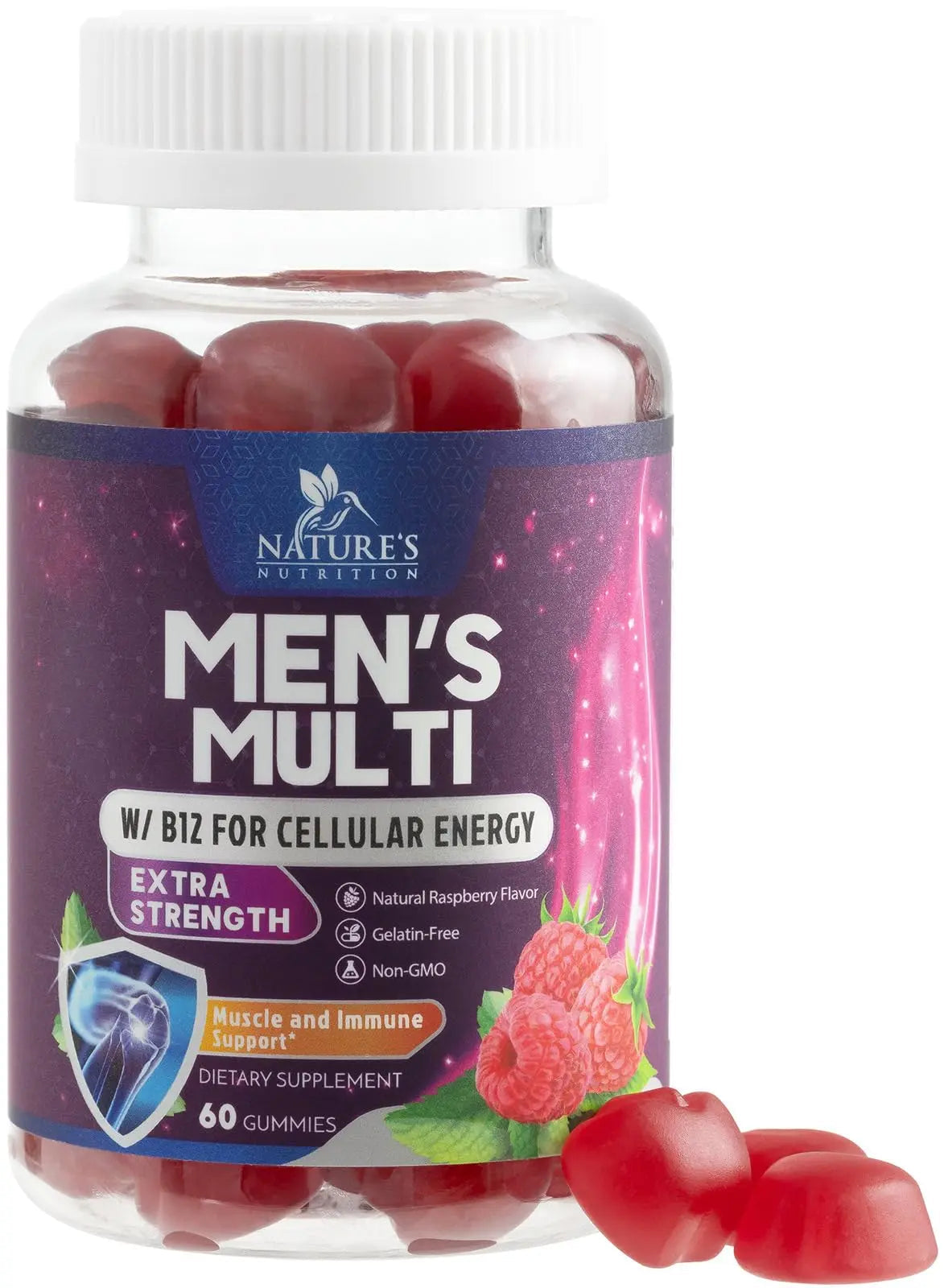 Multivitamin for Men - Complete Daily Mens Multivitamin Gummies with Vitamin D, B Vitamins, Zinc & More - Energy, Memory, Focus & Immune Health Support Nature's NutritionBuy Supplements Australia