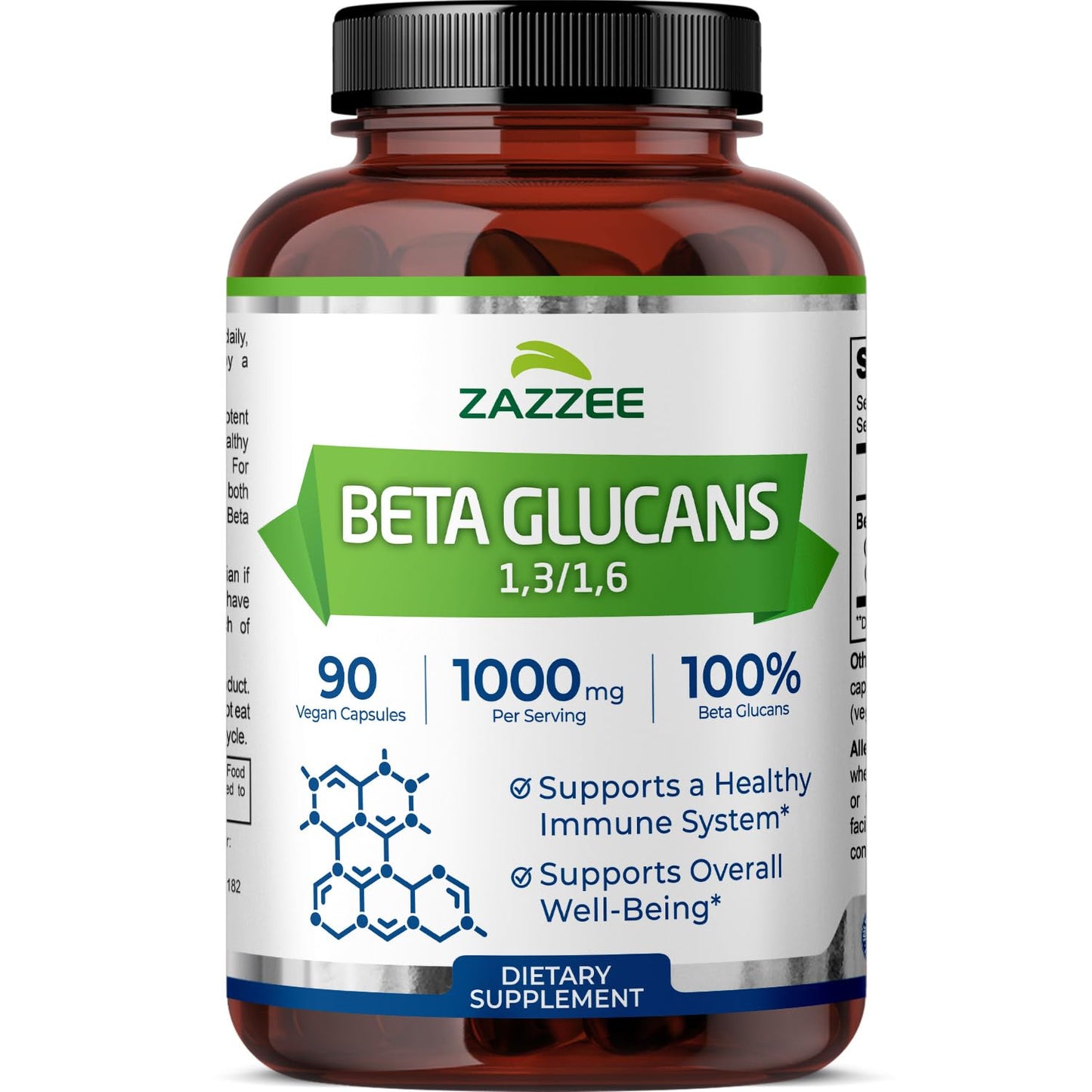 Zazzee Extra Strength 1,3/1,6 Beta Glucans, 1000 mg, 100% Concentrated, 90 Vegan Capsules, Supports a Healthy Immune System, 100% Vegetarian, All-Natural and Non-GMO ZazzeeBuy Supplements Australia