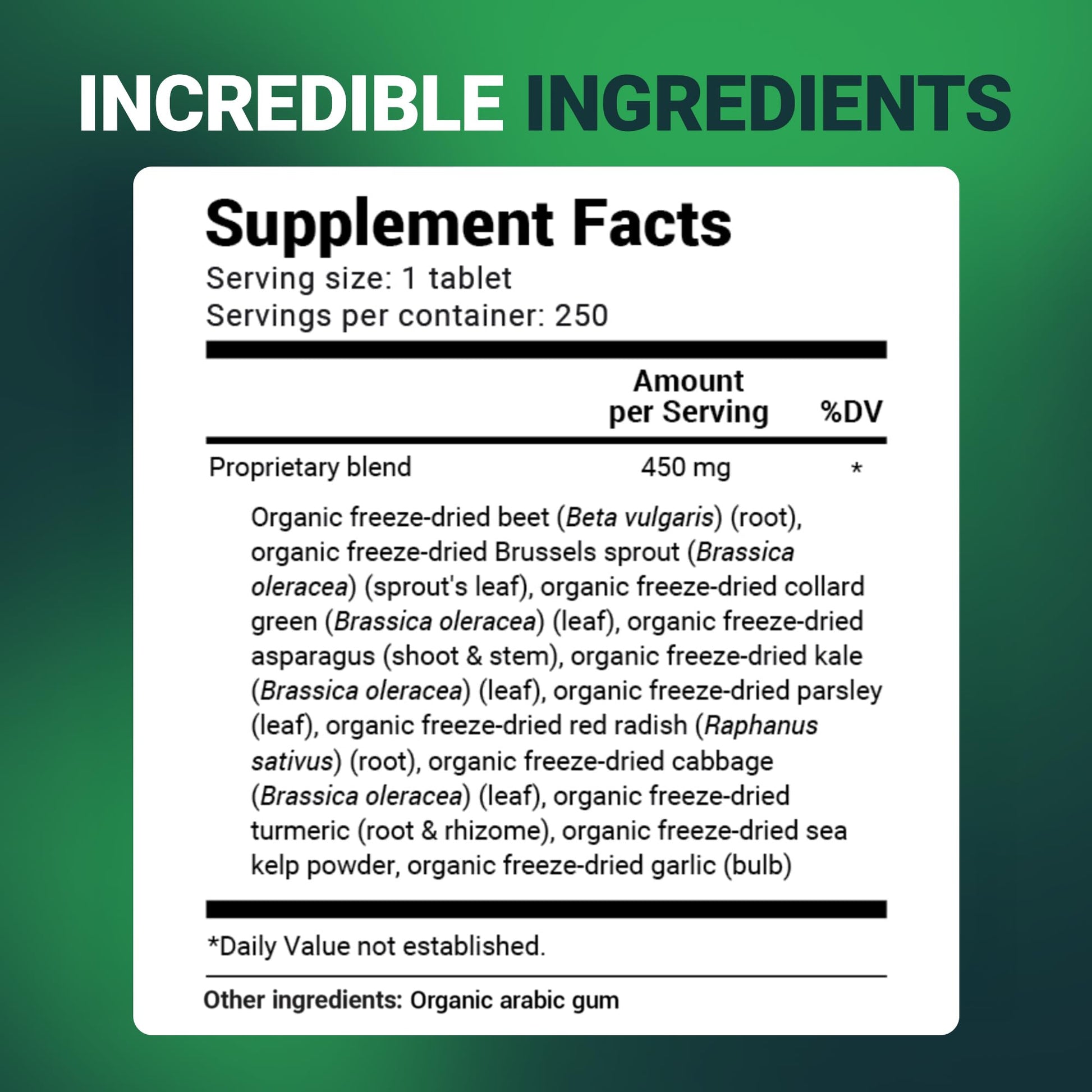 Dr. Berg's Greens Superfood Cruciferous Vegetable Tablets - Vegetable Supplements for Adults w/ 11 Phytonutrient Super Greens Tablets - Energy, Immune System & Liver Veggie Tablets - 250 Tablets Dr. Berg NutritionalsBuy Supplements Australia