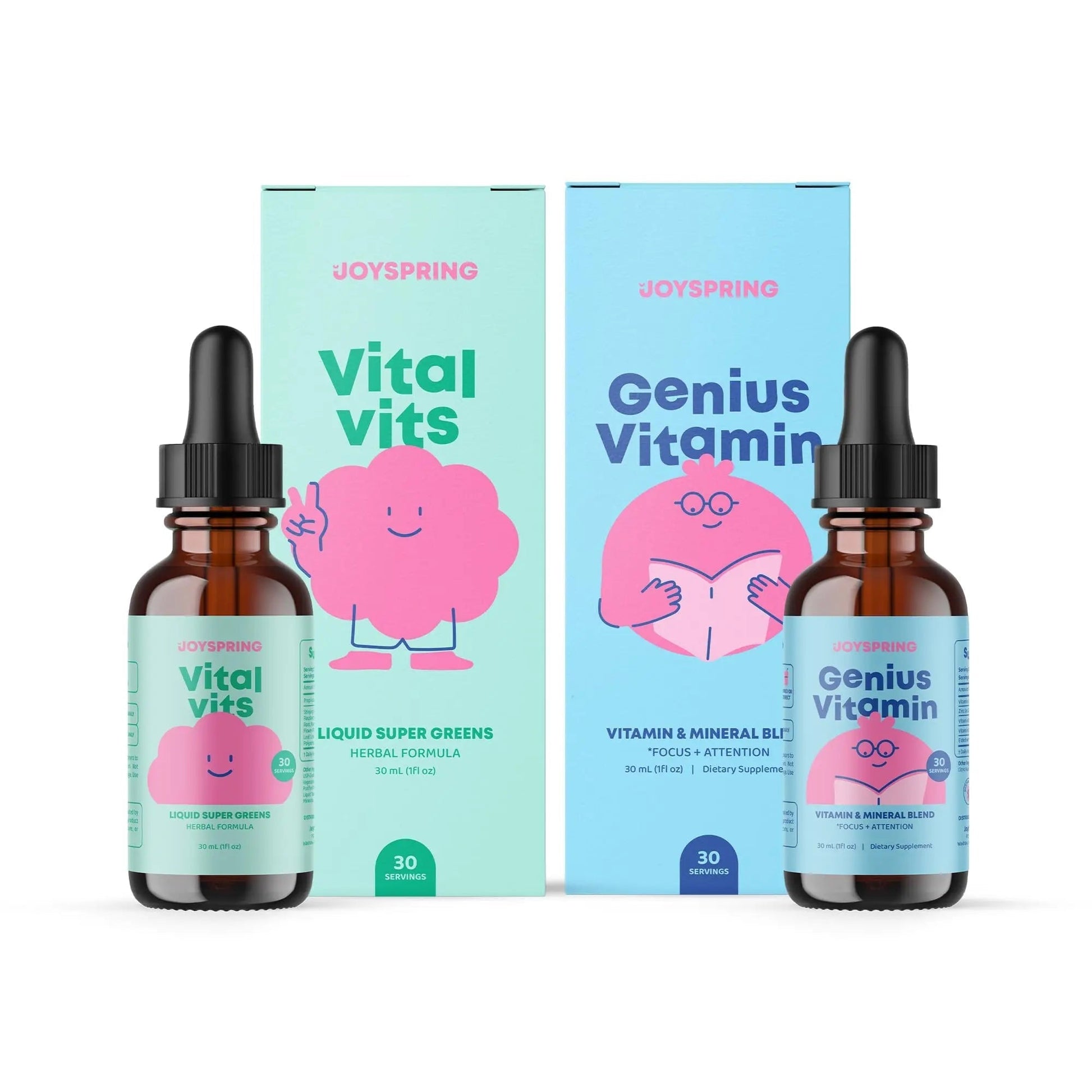 JoySpring Daily Multivitamin with Burdock Root & Elderberry Bundle | Kids Vitamins Naturally Sourced JoySpringBuy Supplements Australia
