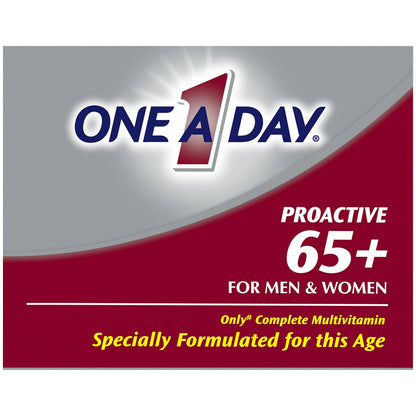 ONE A DAY Proactive 65+, Mens & Womens Multivitamin, Supplement with Vitamin A, Vitamin C, Vitamin D, and Zinc for Immune Health Support ONE A DAY