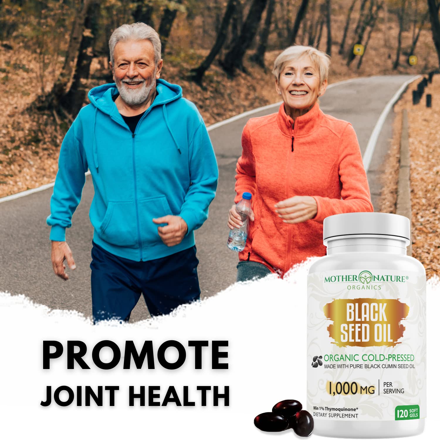 Black Seed Oil Capsules - 120 Count (Organic, Non-GMO Liquid) Premium Cold Pressed Mother Nature Organics Superfoods For Organic LivingBuy Supplements Australia