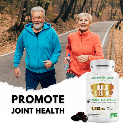 Black Seed Oil Capsules - 120 Count (Organic, Non-GMO Liquid) Premium Cold Pressed Mother Nature Organics Superfoods For Organic LivingBuy Supplements Australia