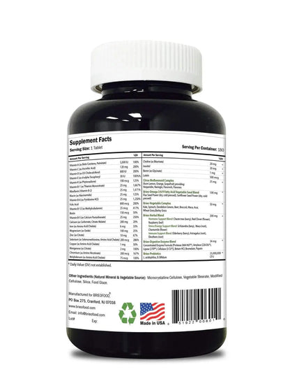 Briofood, Day-to-Day Food Based Women's Multi (180 Tablets) with Vegetable Source Omegas BrieofoodBuy Supplements Australia