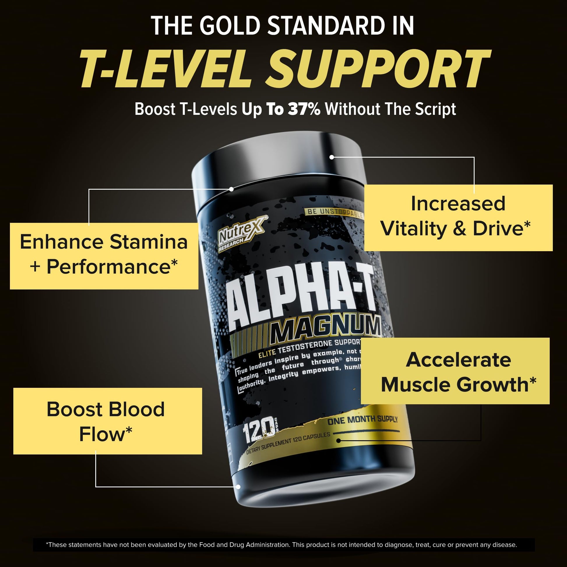 Nutrex Research Alpha-T Magnum Testosterone Support for Men | Anabolic Supplement with Tongkat Ali, Fadogia Agrestis, Shilajit and Ashwagandha | Muscle Builder for Strength, Growth & Hormone Balance Nutrex ResearchBuy Supplements Australia