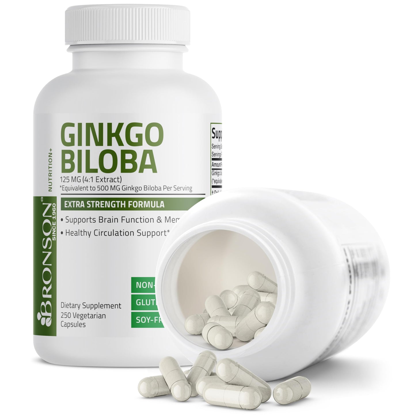Bronson Ginkgo Biloba Extra Strength 125mg (4:1 Extract) Equivalent to 500mg BronsonBuy Supplements Australia