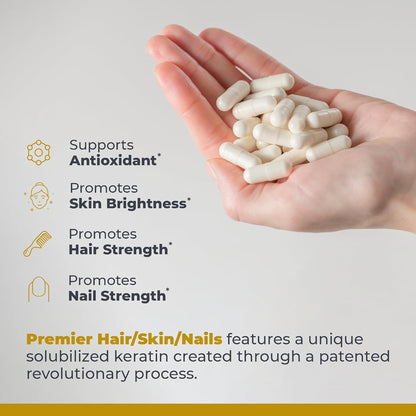 Premier Research Labs Premier Hair/Skin/Nails - Hair Growth Supplement for Women & Men with Keratin, Vitamins for Hair Growth, Beauty from Within for Hair, Skin and Nails - 60 Vegetarian Capsules Premier Research LabsBuy Supplements Australia
