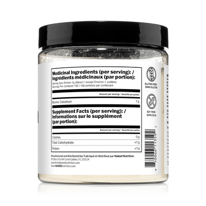 NAKED Colostrum Powder – 100% Grass-Fed Bovine Colostrum Supplement from US Farms | Tested at 20%+ IgG | Gut Health, Immunity, Recovery & Skin Support - 150 Servings NAKEDBuy Supplements Australia