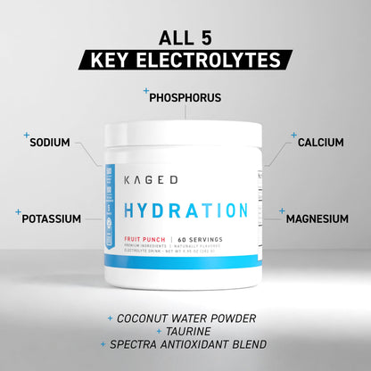 Kaged Electrolyte Hydration Powder Hydracharge Apple Limeade Sports Drink for Men and Women Pre, Post, Intra Workout Supplement 60 Servings KagedBuy Supplements Australia