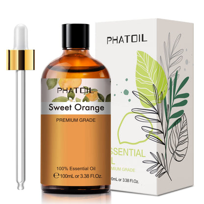 PHATOIL Sweet Orange Essential Oil 100ML, Pure Premium Grade Sweet Orange Essential 