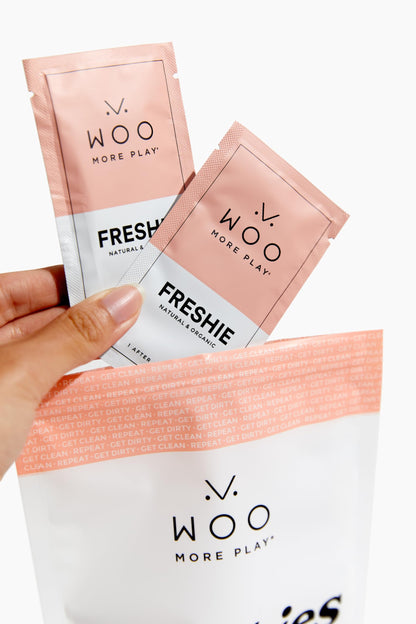 Woo More Play Freshies: All-Natural Feminine Intimacy Towelette Wipes with Coconut Oil Woo More PlayBuy Supplements Australia