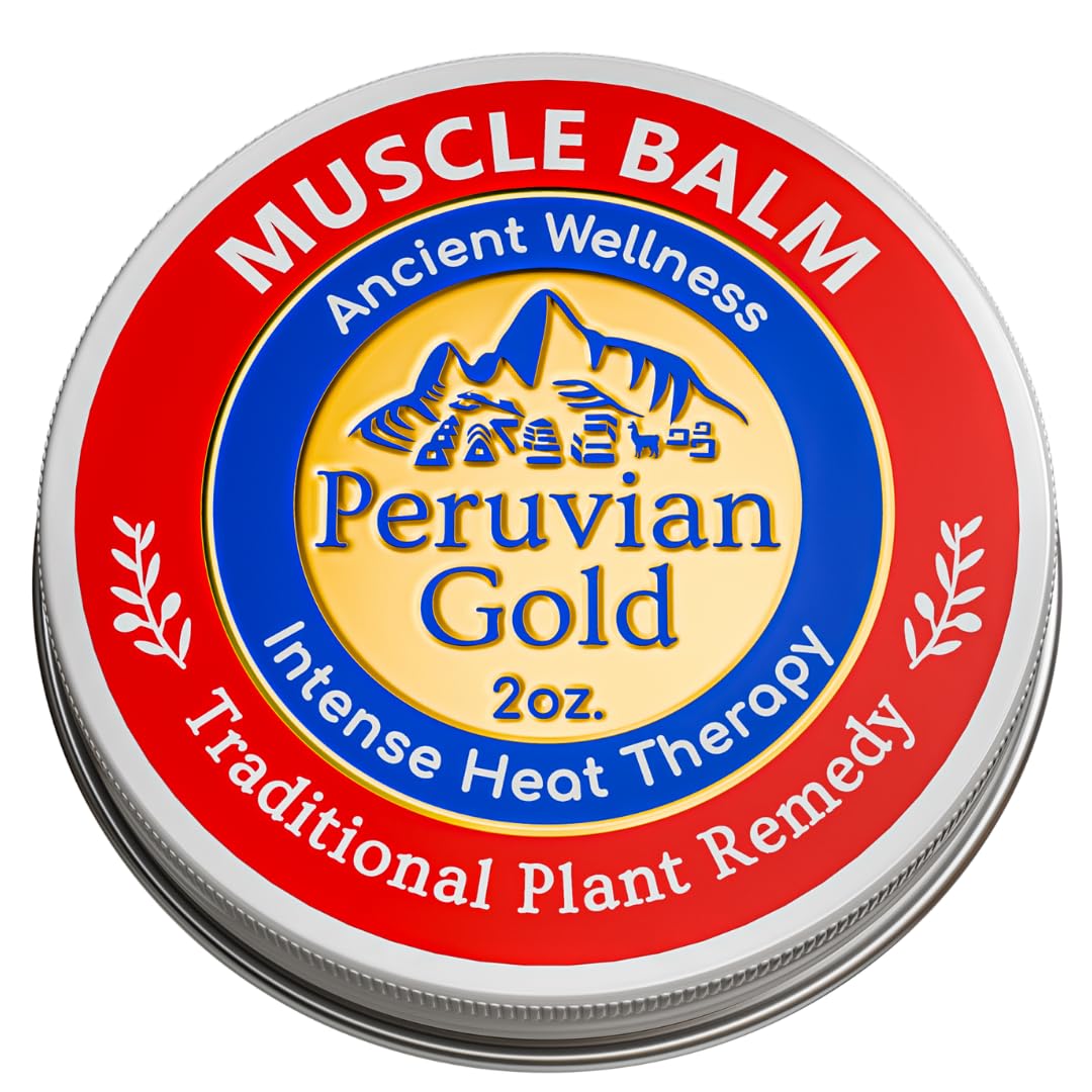 Sore Muscle Balm - Peruvian Gold Intense Heat Therapy Muscle Rub. 500K Scoville Heat Units Melts Away Sore, Painful Muscles. 2oz Peruvian GoldBuy Supplements Australia