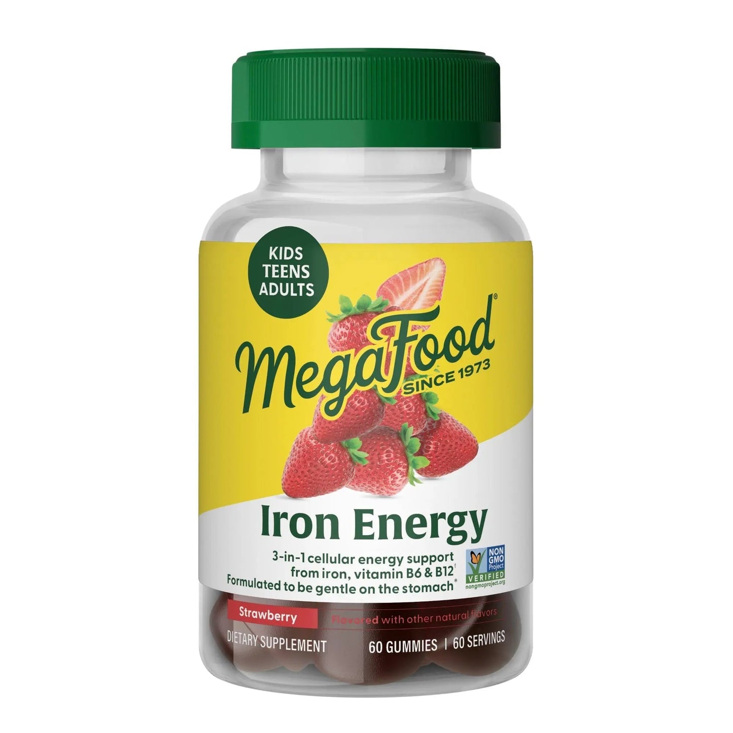 Megafood Iron Energy Gummies, Iron Supplement for Women, Men, Teens & Kids with Vitamin B12 & B6, Vitamins MegaFoodBuy Supplements Australia