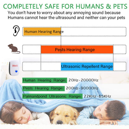 Ultrasonic Pest Repeller 6 Packs Electronic Plug in Indoor Sonic Repellent PalmandpondBuy Supplements Australia