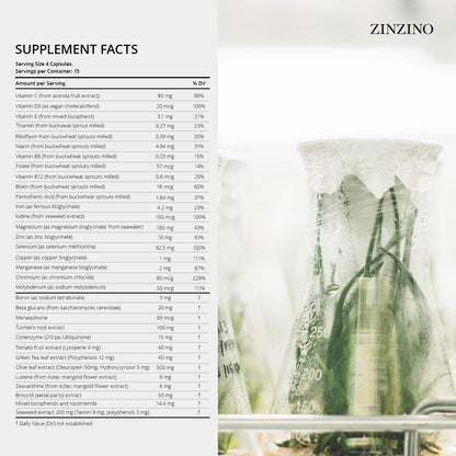 Zinzino Xtend + - Multi Immune Supplement - Essential Vitamins, Minerals & Vitamin C for Immune Support, Energy & Focus - 60 Capsules ZINZINOBuy Supplements Australia