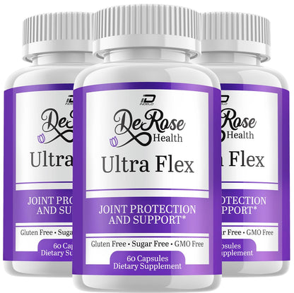 Indelo Ultra Flex Derose Health Capsules, Joint Support Supplement, Ultra Flex Natural Joint Health Formula, Derose Health Pills for Joint Wellness Mobility, UltraFlex Reviews (3 Pack - 180 Capsules) IndeloBuy Supplements Australia