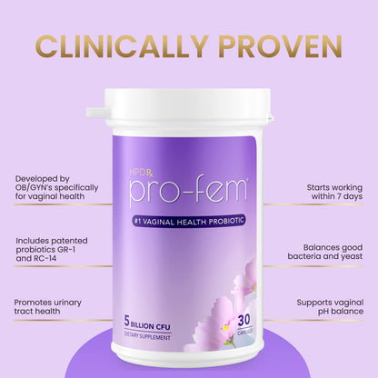 HPD Rx Pro-Fem #1 Vaginal Health Probiotic | Vaginal Probiotics | Clinically Proven to Promote Yeast & PH HPD RxBuy Supplements Australia