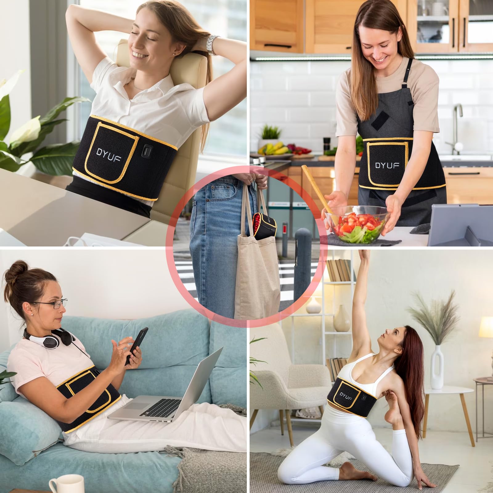 Red Light Therapy Belt DYUF Infrared Light Therapy : Muscle Recovery, Pain Relief, and Healing Device DYUFBuy Supplements Australia