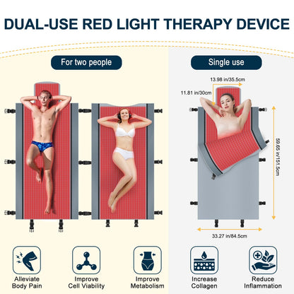 Red Light Therapy for Body - Full Body Red Light Therapy Mat, 71.0x33.30in, 2570Pcs 660nm KaoudtBuy Supplements Australia