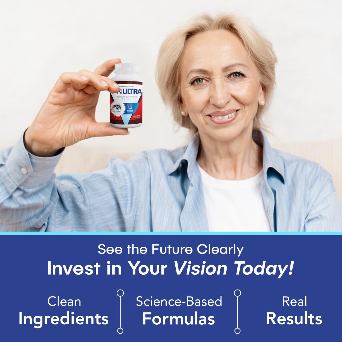 VisiUltra Eye Health Supplement – 14 Essential nutrients for Clear Vision, Blue Light Protection, and Long-Term Eye Health. Supports Clarity and Eye Wellness. 60 Capsules. (1 Pack) VisiUltraBuy Supplements Australia