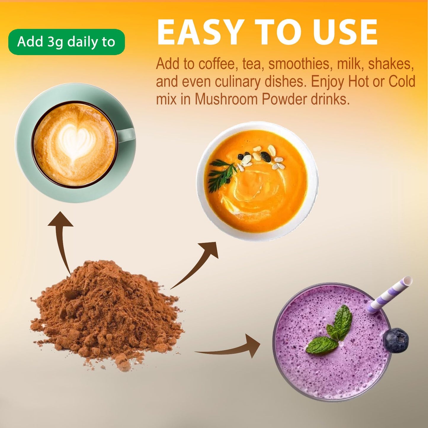 Mushroom Powder Blend (75 Servings), Ten Mushroom Supplement with Lions Mane MutsweetBuy Supplements Australia