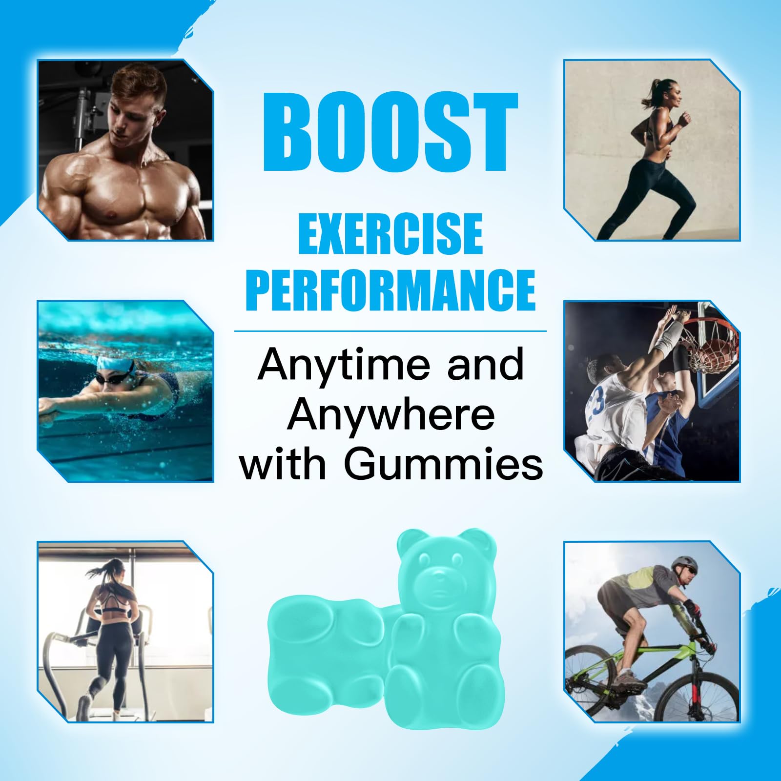 ElevateLife Creatine Monohydrate Gummies 5000mg for Men & Women, Chewables ElevateLifeBuy Supplements Australia