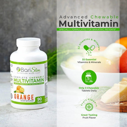 BariSlim Bariatric Calcium Citrate & Complete Chewable Multivitamin - Bariatric Vitamin and Supplement for Post Bariatric Surgery Including Gastric Bypass and Gastric Sleeve BariSlimBuy Supplements Australia