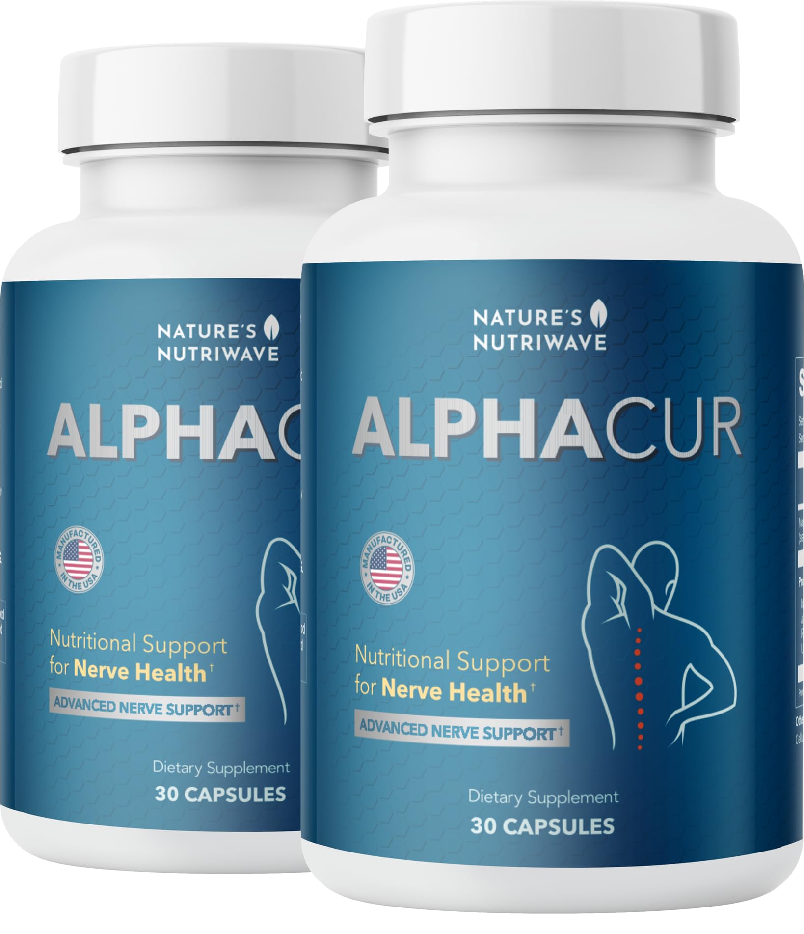Nature’s NutriWave Alphacur – Natural Supplement with Magnesium, Alpha Lipoic Acid, Turmeric & CoQ10 – Non-GMO, 100% Natural, Made in the USA, GMP-Certified – 30 Capsules, 2 Month Supply Nature’s NutriWaveBuy Supplements Australia