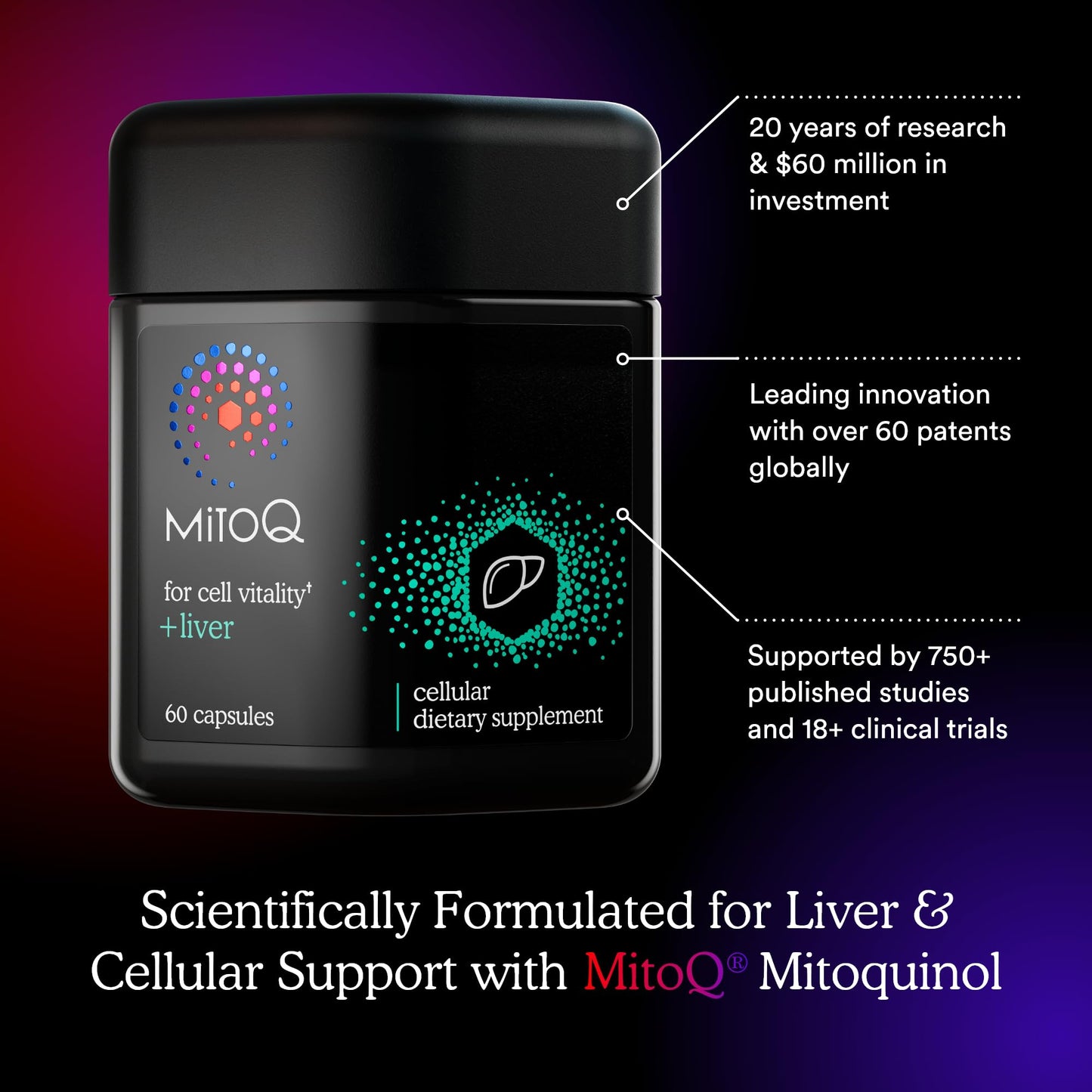 MitoQ +Liver – Advanced Liver Supplement with Highly Bioavailable Milk Thistle, Choline, Selenium Mitoquinol – Supports Metabolism, Body’s Natural Detoxification & Liver Health – 60 Capsules MitoQBuy Supplements Australia