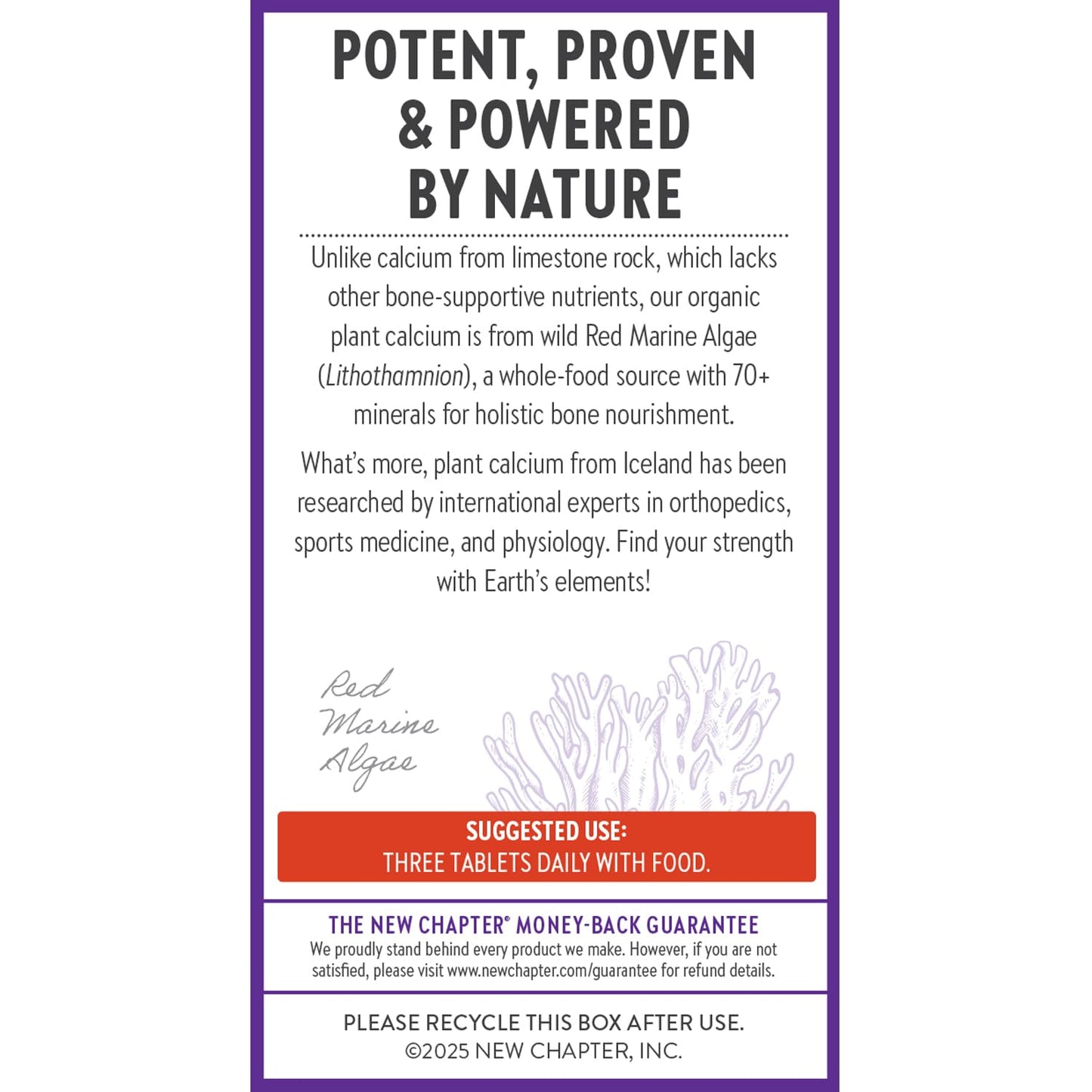 New Chapter Calcium Supplement - Bone Strength Plant-Based USDA Organic Calcium with Magnesium, Vitamin D3+K2, for Bone Health & Joint Mobility, Heart Support