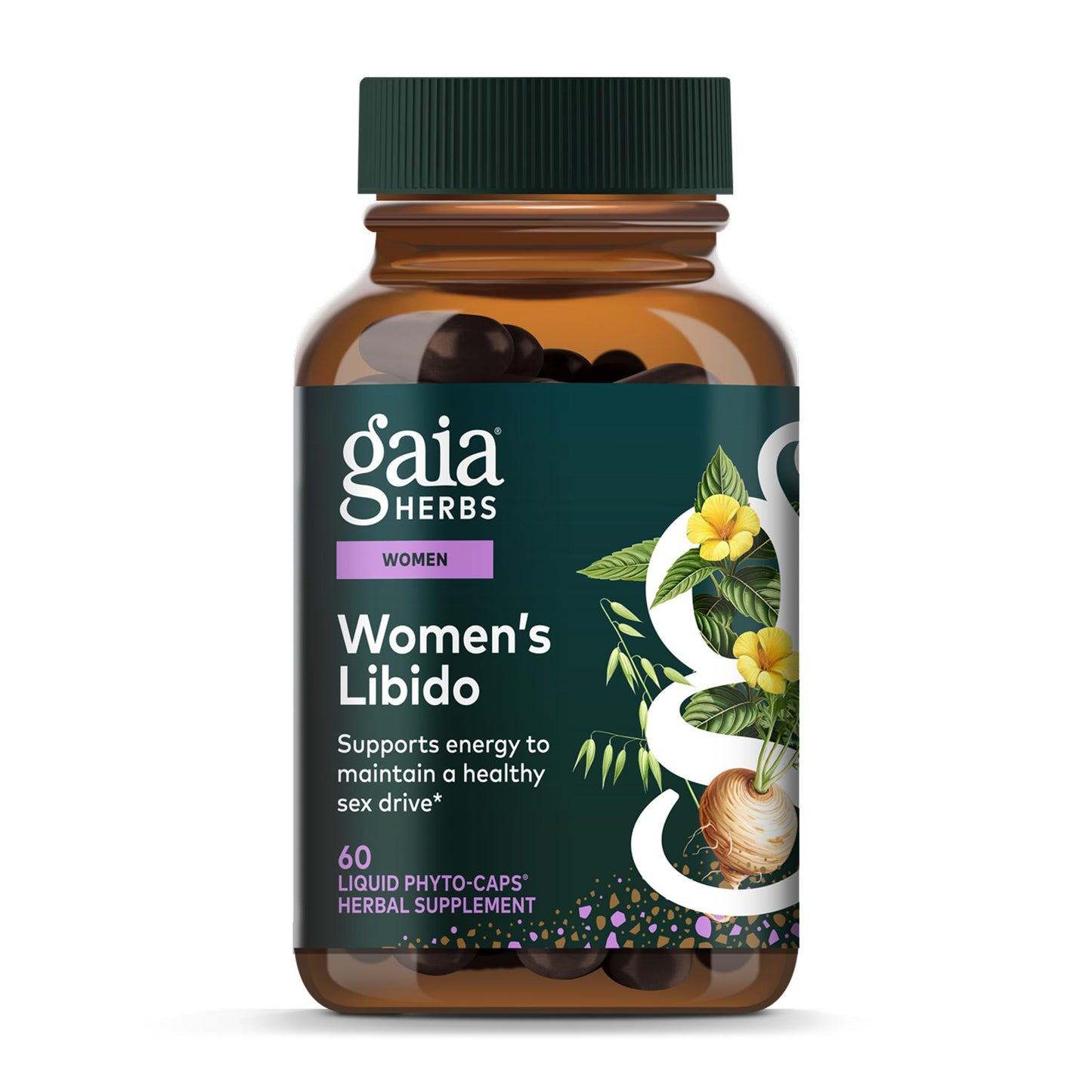 Gaia Herbs Womens Libido - Supports Energy to Maintain Healthy Libido* - with Tribulus & Horny Goat Weed - 60 Vegan Liquid Phyto-Caps (60 Servings) Gaia HerbsBuy Supplements Australia