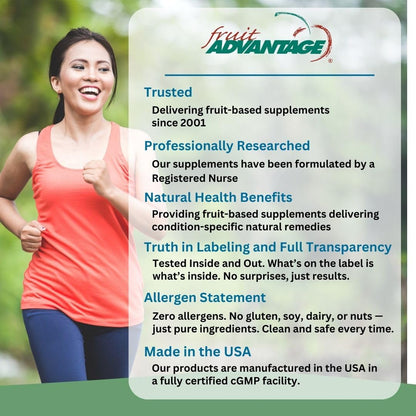 Fruit Advantage Montmorency Tart Cherry Capsules Joint Formula 1200 mg per Serving - 60 Vegetarian Capsules Fruit AdvantageBuy Supplements Australia