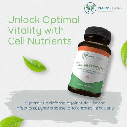 Return Healthy Cell Nutrients | Promotes Cell and Membrane Repair & Cell Metabolism | Helps Fight Tick-Borne Infections & More | Mitochondrial Supplements | Non-GMO, Vegan, 120 caps Return HealthyBuy Supplements Australia
