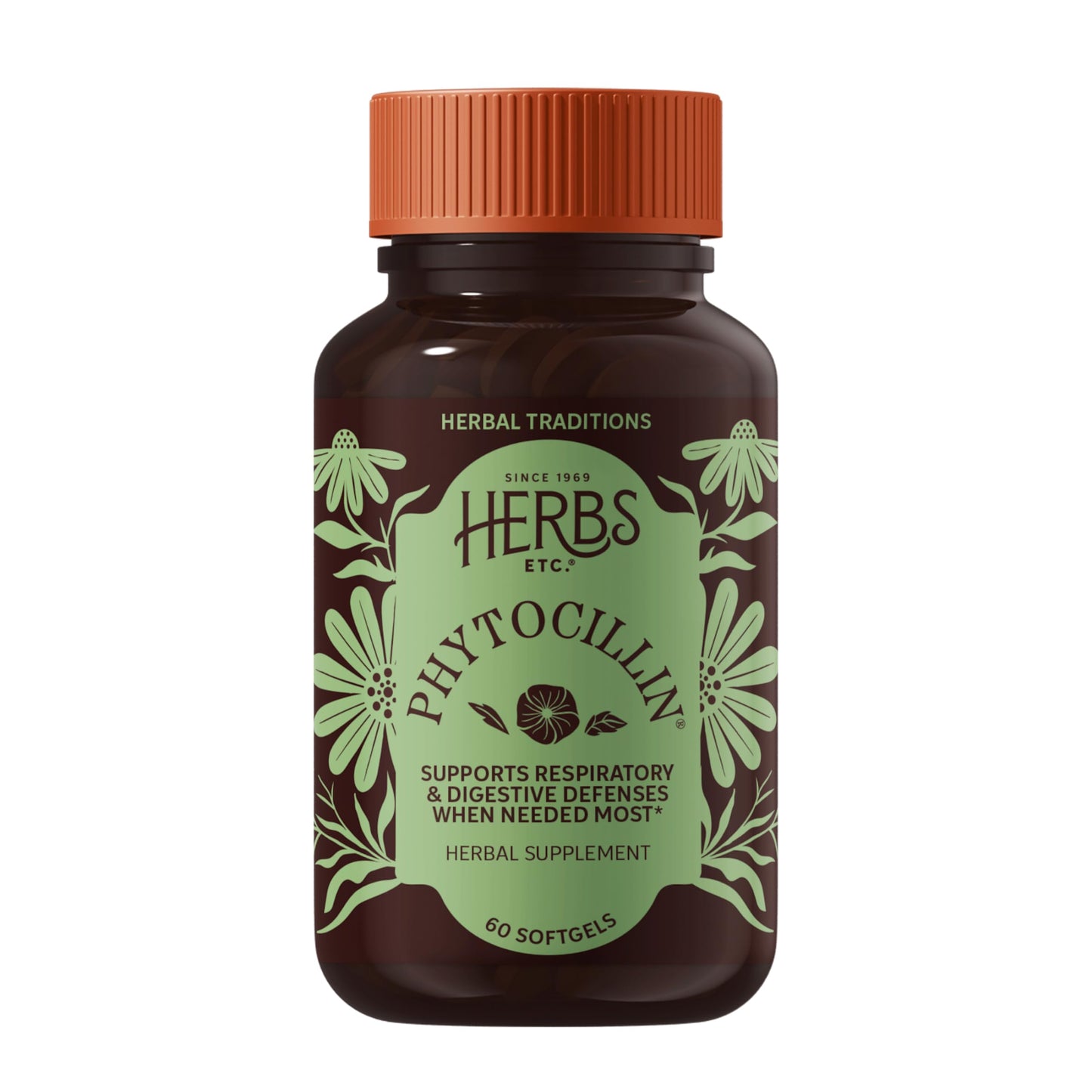 Herbs Etc. Phytocillin - Respiratory & Digestive Health Support Supplement - Herbal Formula to Support Digestion - Support Healthy Breathing - 60 Softgels (60 Servings) Herbs Etc.Buy Supplements Australia